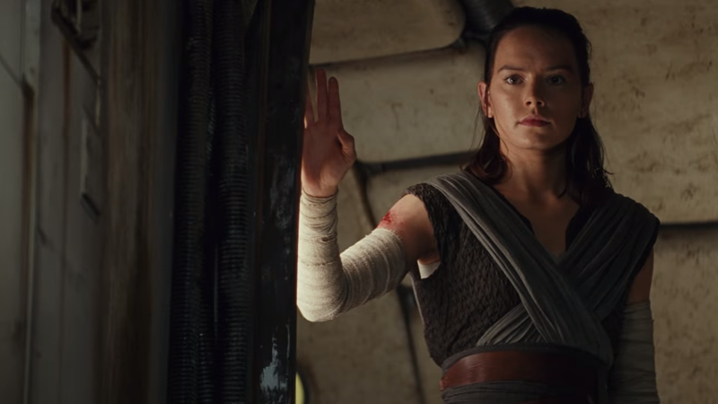 Rey closes the door for good—literally and mentally—on Kylo Ren.